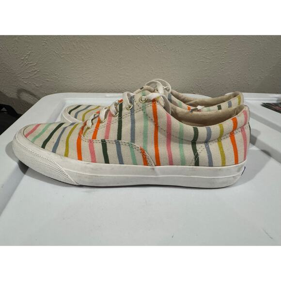 KEDS + Rifle Paper Co Anchor Happy Stripe Shoes Size 8 - Picture 2 of 9